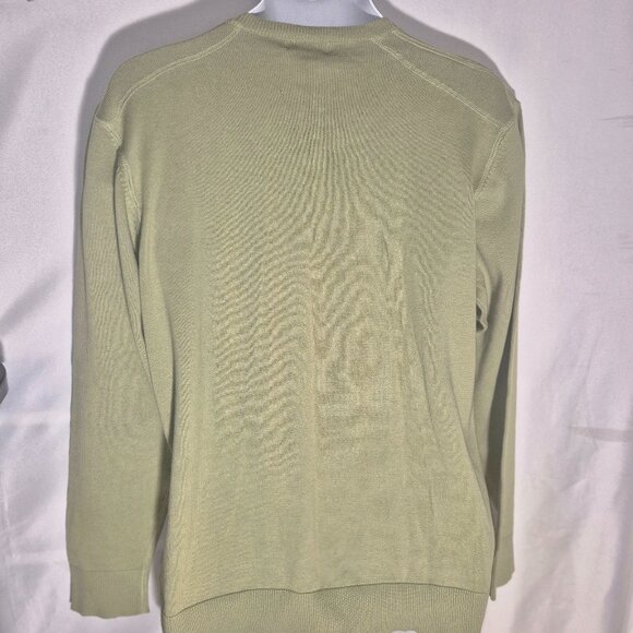 KENNETH COLE REACTION V-Neck cotton sweater, green in size Large NWT - Picture 14 of 16